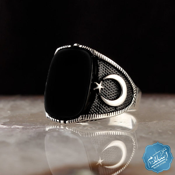 925 Sterling Silver Ring with Onyx Stone