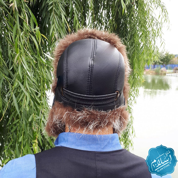 Men's leather hat - Ş055