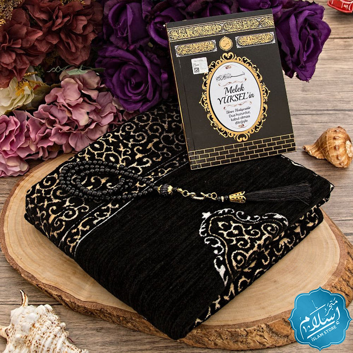 Islamic gift set for occasions, Yassin book, prayer rug