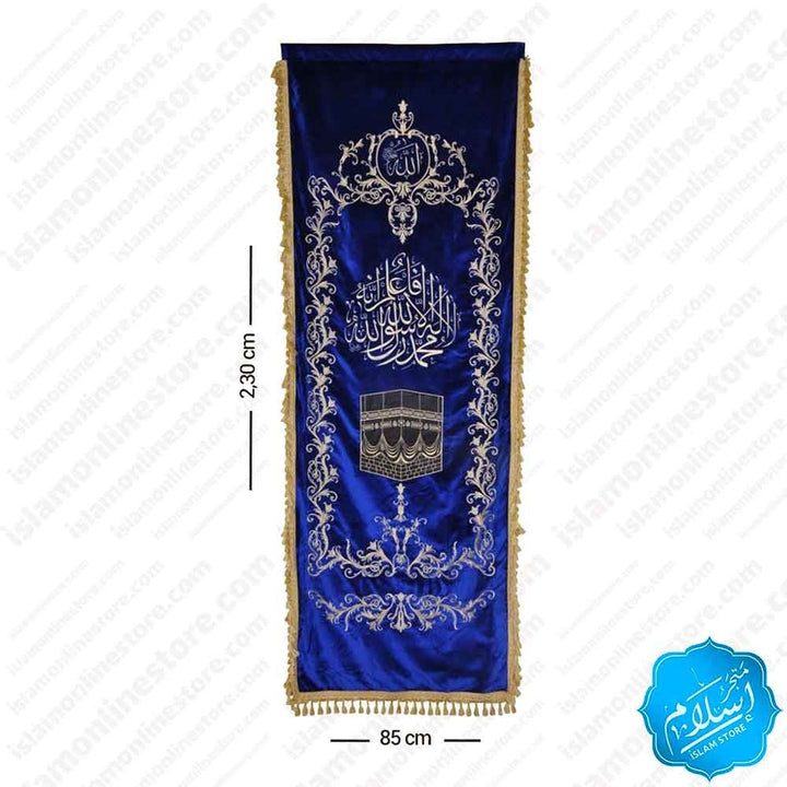 Rostrum Curtain Decorated Dark Blue Color